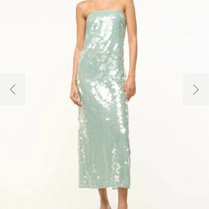 STAUD Casey Dress size 2 (worn once) strapless sequined dress